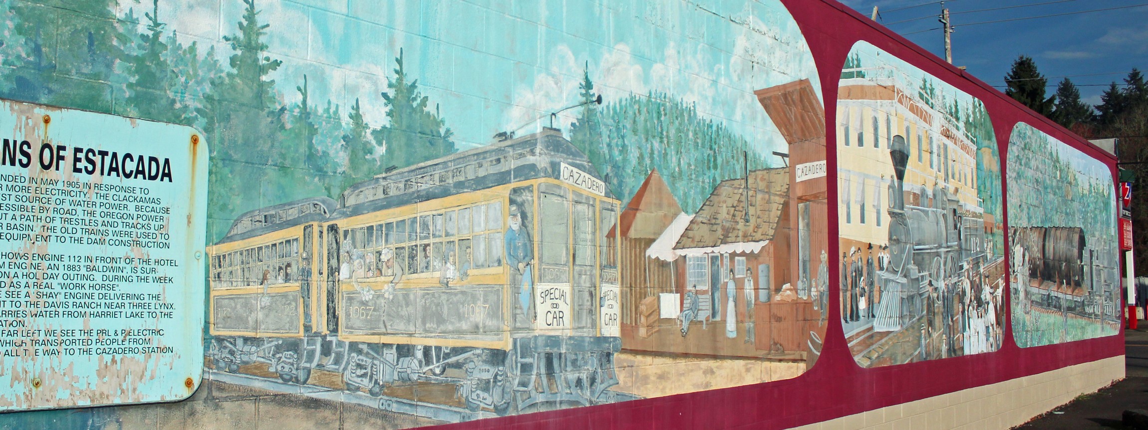 Estacada train mural